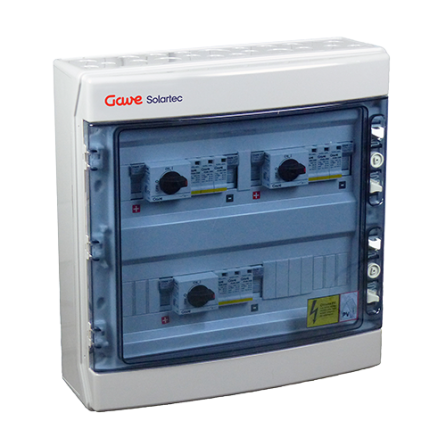 Gave Solartec STM11025P20/3 caixa de proteção DC - 3 strings - 1000V 20A - com seccionador