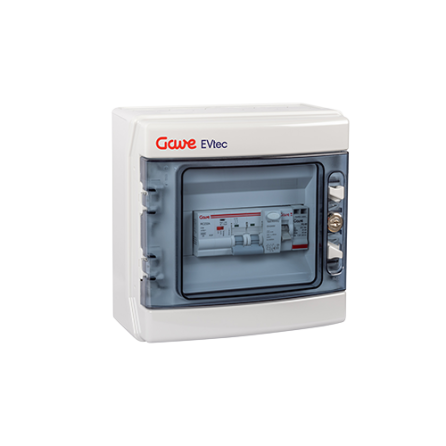GAVE EVtec 030ACVM40R Caixa de proteção VE - monofásico 40A - Rearme automático