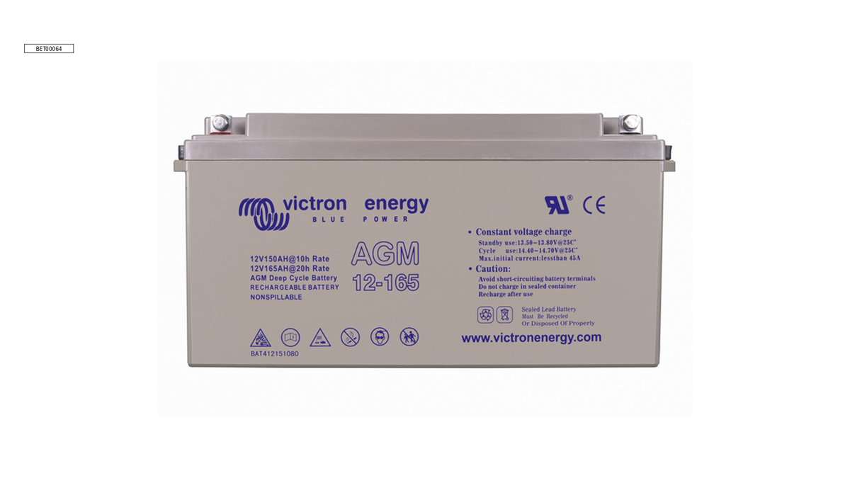 BATERIA DE CHUMBO-ÁCIDO GEL VICTRON DEEP CYCLE 12V 165AH C20