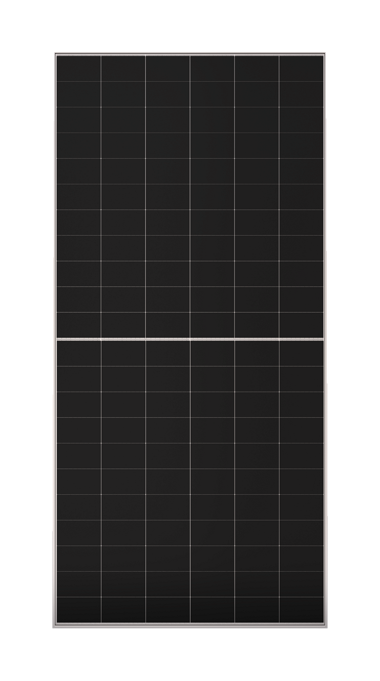 MÓDULO FV LONGI 650 WP COM MOLDURA PRATEADA, BIFACIAL, 132 CÉLULAS MC4 (ESP. 30 MM) HIMO X10 (LR8-66HVD-650M)