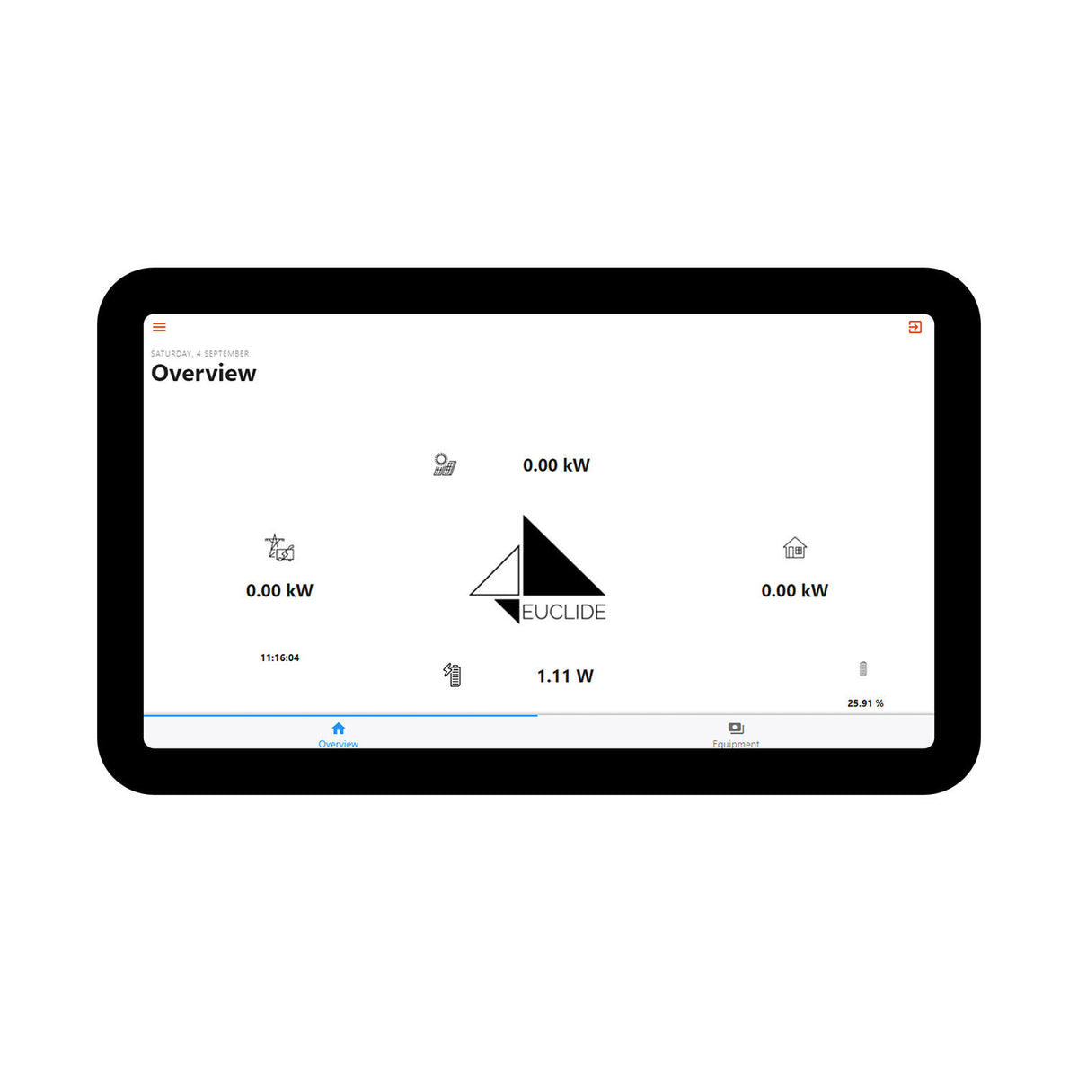 Studer Euclide 7" tablet com ecrã tátil para monitorização Xtender
